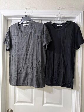BUNDLE Samsøe Samsøe Men's Crew Neck T-Shirt Black & Gray